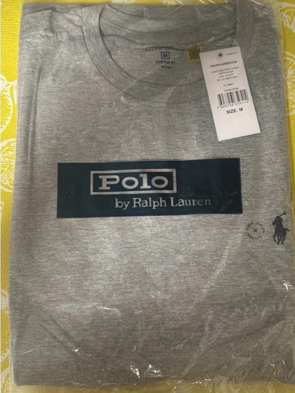 Polo by Ralph Lauren Grey Tee with Navy Logo